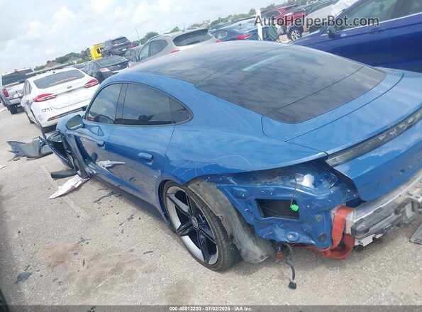 WP0AA2Y12NSA10814 2022 PORSCHE TAYCAN Blue Задня ліва чверть