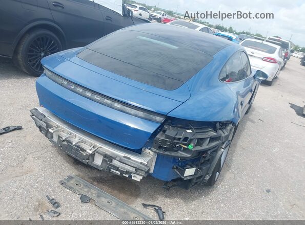 WP0AA2Y12NSA10814 2022 PORSCHE TAYCAN Blue Задня права чверть