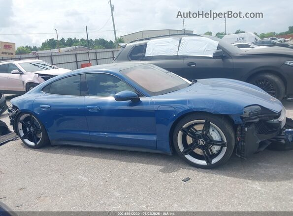 WP0AA2Y12NSA10814 2022 PORSCHE TAYCAN Blue Вид задньої частини салону