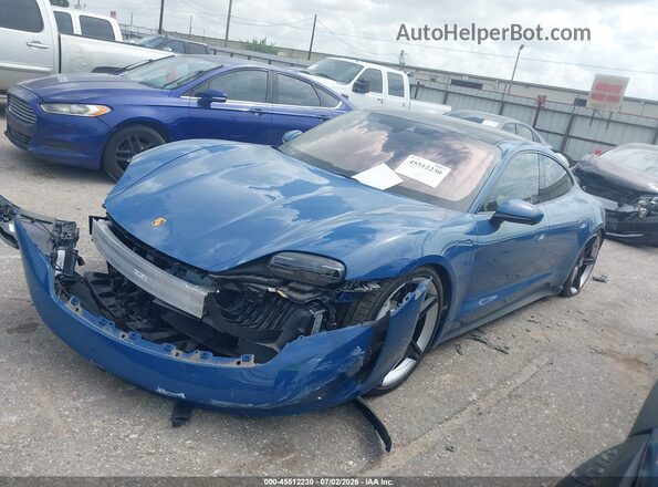 WP0AA2Y12NSA10814 2022 PORSCHE TAYCAN Blue Панорамний вид салону 360°