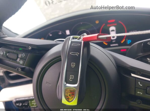 WP0AA2Y12NSA10814 2022 PORSCHE TAYCAN Blue Вид панелі приладів