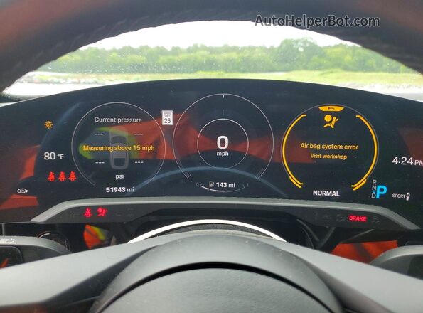 WP0AA2Y19NSA12219 2022 PORSCHE TAYCAN Black Вид щитка приладів