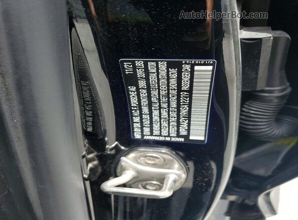 WP0AA2Y19NSA12219 2022 PORSCHE TAYCAN Black VIN sticker view