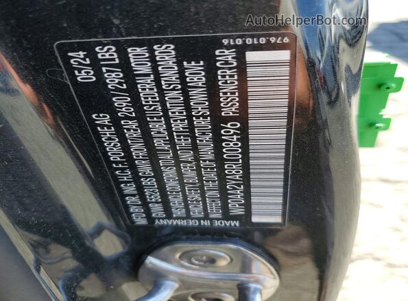 WP0AA2YA8RL008496 2024 PORSCHE PANAMERA Black ძრავის განყოფილების ხედი