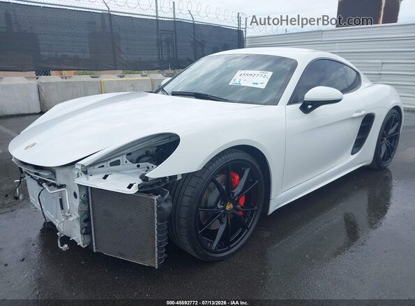 WP0AB2A89JK278092 2018 PORSCHE CAYMAN White წინა მარცხენა ხედი სამი მეოთხედიდან