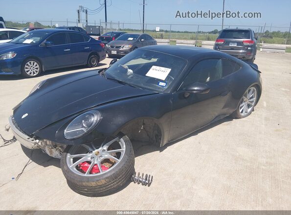 WP0AB2A91LS225947 2020 PORSCHE 911 Black წინა მარცხენა ხედი სამი მეოთხედიდან