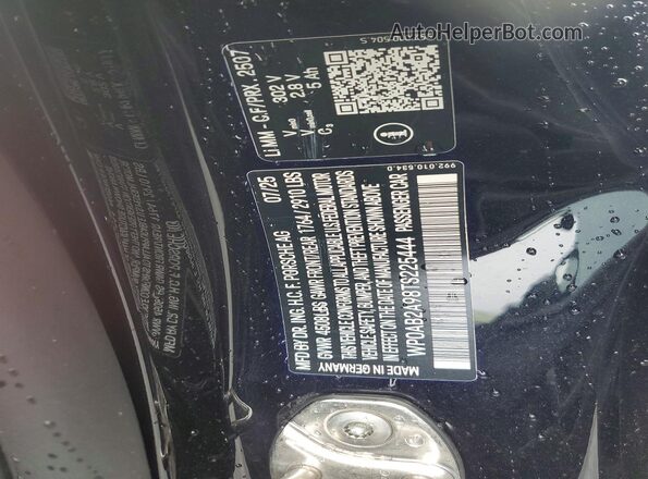 WP0AB2A98TS225444 2026 PORSCHE 911 Black Vista del compartimento del motor