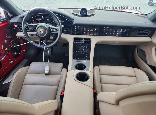 WP0AB2Y1XRSA35303 2024 PORSCHE TAYCAN Красный Вид панели приборов