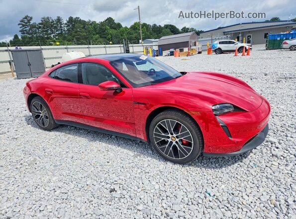 WP0AB2Y1XRSA35303 2024 PORSCHE TAYCAN Красный Передняя правая четверть