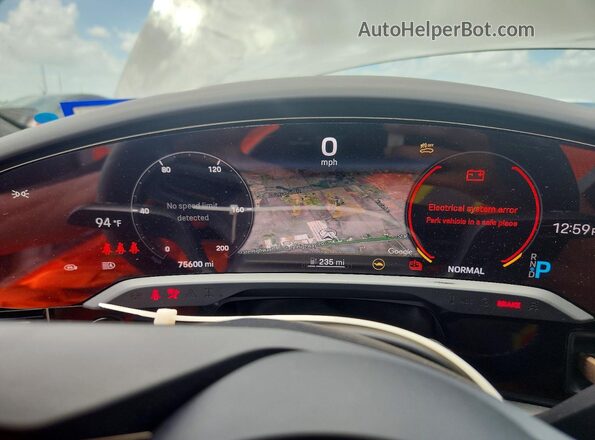 WP0AC2Y16MSA62634 2021 PORSCHE TAYCAN Gray Widok zestawu wskaźników