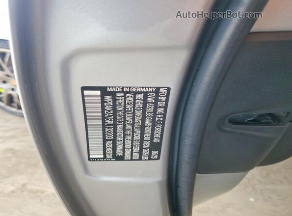 WP0AK2A75PL132203 2023 PORSCHE PANAMERA Silver Вид наклейки з VIN-кодом