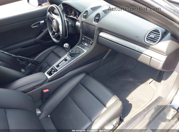 WP0CA2A81JS210851 2018 PORSCHE BOXSTER Черный Вид салона спереди