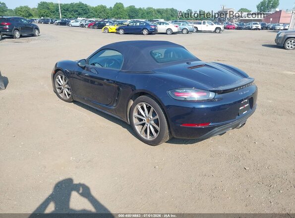 WP0CA2A86JS210750 2018 PORSCHE BOXSTER Dark Blue Հետևի ձախ