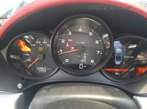WP0CA2A88HS220979 2017 PORSCHE BOXSTER White Instrument cluster view