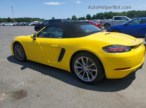 WP0CA2A89JS211116 2018 PORSCHE BOXSTER Желтый Задняя левая четверть