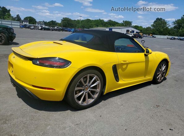 WP0CA2A89JS211116 2018 PORSCHE BOXSTER Желтый Задняя правая четверть