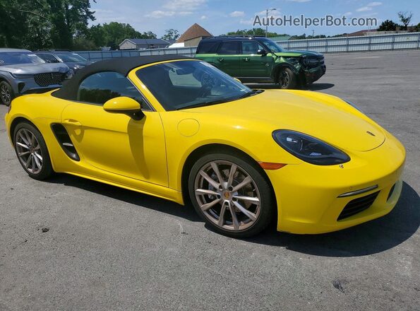 WP0CA2A89JS211116 2018 PORSCHE BOXSTER Желтый Передняя правая четверть