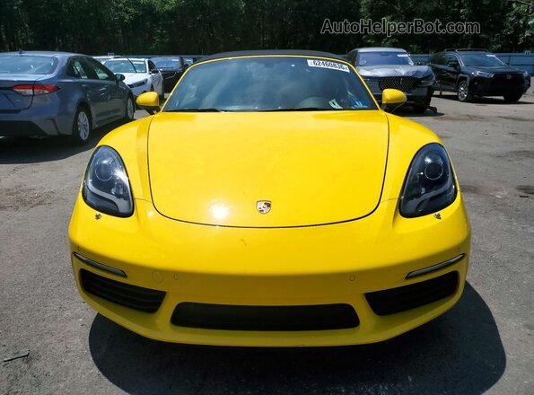WP0CA2A89JS211116 2018 PORSCHE BOXSTER Желтый Вид спереди