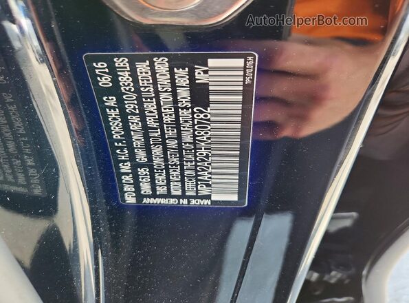 WP1AA2A29HKA80782 2017 PORSCHE CAYENNE Черный Панорамный вид салона 360°