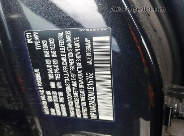WP1AA2A50MLB16762 2021 PORSCHE MACAN Black Widok komory silnika