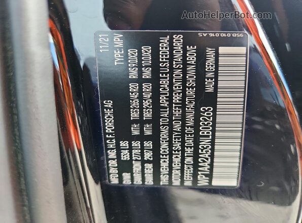 WP1AA2A53NLB03263 2022 PORSCHE MACAN Black სალონის 360-გრადუსიანი ხედი