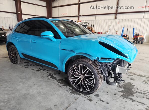 WP1AA2A53NLB11721 2022 PORSCHE MACAN Бирюзовый Передняя правая четверть