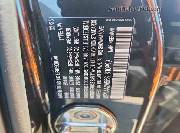 WP1AA2A55SLB10999 2025 PORSCHE MACAN Gray VIN კოდის სტიკერის ხედი