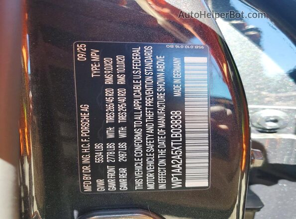 WP1AA2A5XTLB03838 2026 PORSCHE MACAN Gray Սալոնի 360 աստիճան տեսք