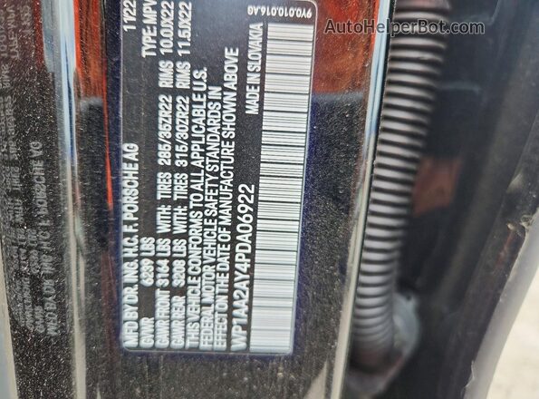 WP1AA2AY4PDA06922 2023 PORSCHE CAYENNE Черный Вид подкапотного пространства
