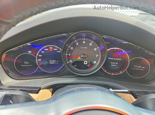 WP1AA2AY6KDA06803 2019 PORSCHE CAYENNE Blue Widok zestawu wskaźników