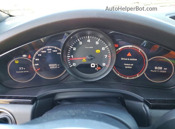 WP1AA2AY9KDA04026 2019 PORSCHE CAYENNE White Вид щитка приладів