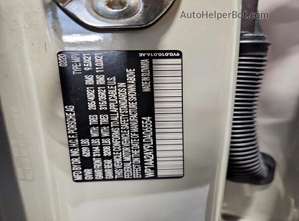 WP1AA2AY9LDA06554 2020 PORSCHE CAYENNE Cream სალონის 360-გრადუსიანი ხედი
