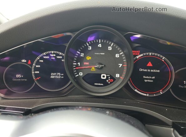 WP1AA2AY9MDA10444 2021 PORSCHE CAYENNE Charcoal Вид щитка приладів