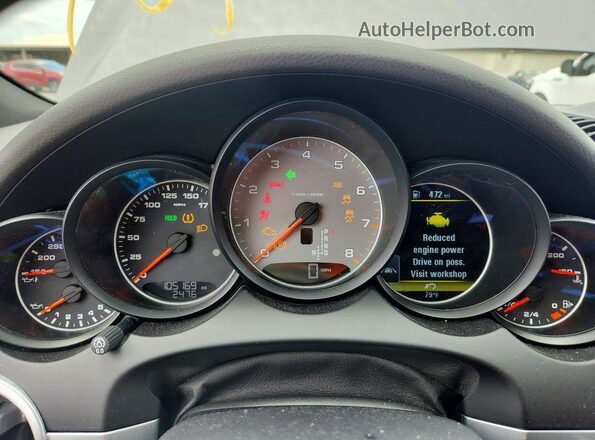 WP1AB2A24HLA53092 2017 PORSCHE CAYENNE Gray ხელსაწყოთა პანელის ხედი