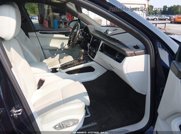 WP1AB2A50KLB33393 2019 PORSCHE MACAN Blue Widok wnętrza z przodu