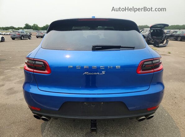 WP1AB2A51HLB10455 2017 PORSCHE MACAN Синий Вид сзади