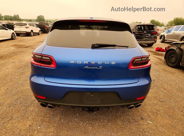 WP1AB2A57GLB44771 2016 PORSCHE MACAN Blue Вид ззаду