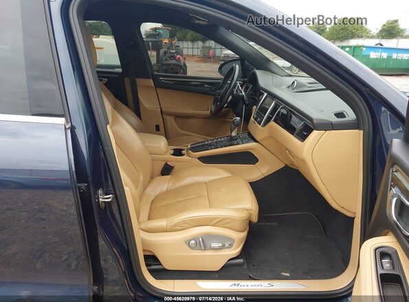 WP1AB2A58GLB59098 2016 PORSCHE MACAN Blue Widok wnętrza z przodu