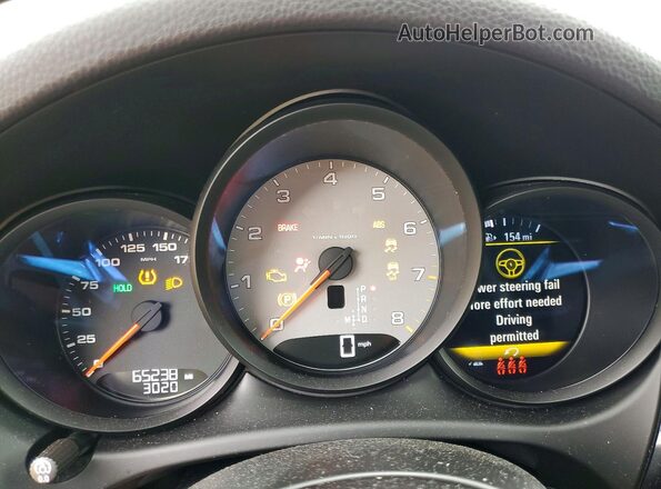 WP1AB2A58LLB35300 2020 PORSCHE MACAN Gray Widok zestawu wskaźników