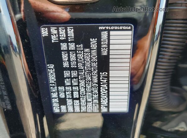 WP1AB2AYXPDA14715 2023 PORSCHE CAYENNE Black Սալոնի 360 աստիճան տեսք