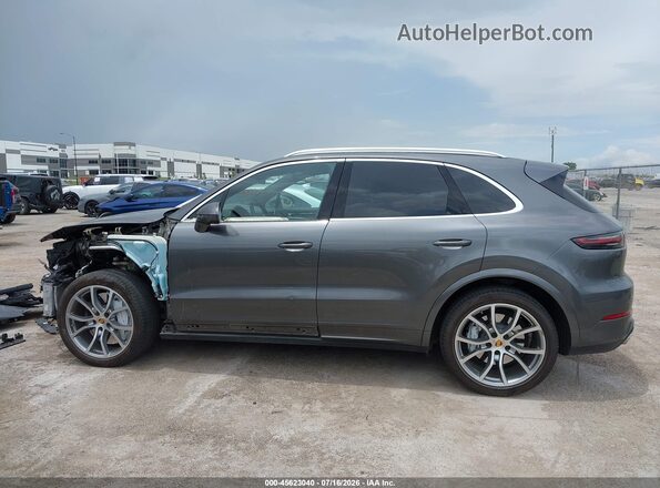 WP1AF2AY1KDA81605 2019 PORSCHE CAYENNE Gray სალონის 360-გრადუსიანი ხედი