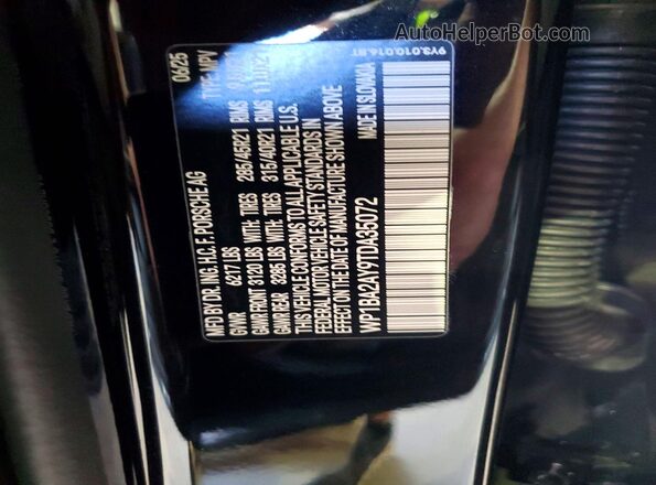 WP1BA2AY9TDA35072 2026 PORSCHE CAYENNE Black Панорамний вид салону 360°