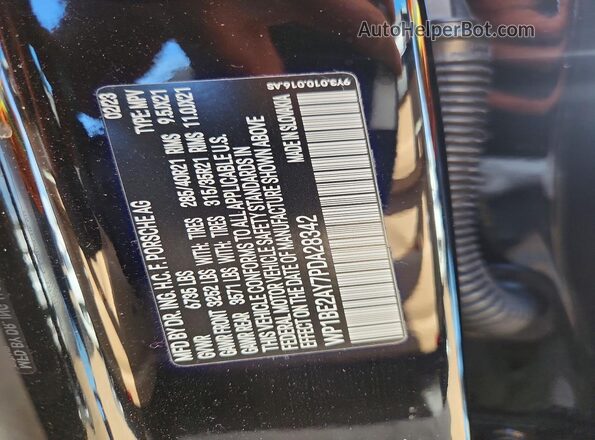 WP1BE2AY7PDA28342 2023 PORSCHE CAYENNE Black Vista del compartimento del motor