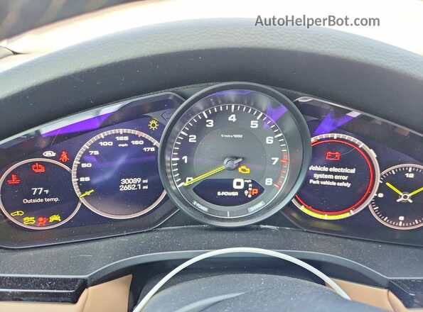 WP1BE2AY7PDA28342 2023 PORSCHE CAYENNE Black Vista del cuadro de instrumentos