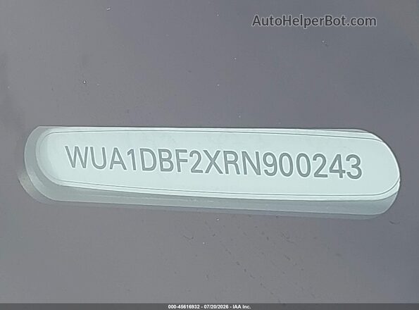 WUA1DBF2XRN900243 2024 AUDI RS6 Black Vista del compartimento del motor