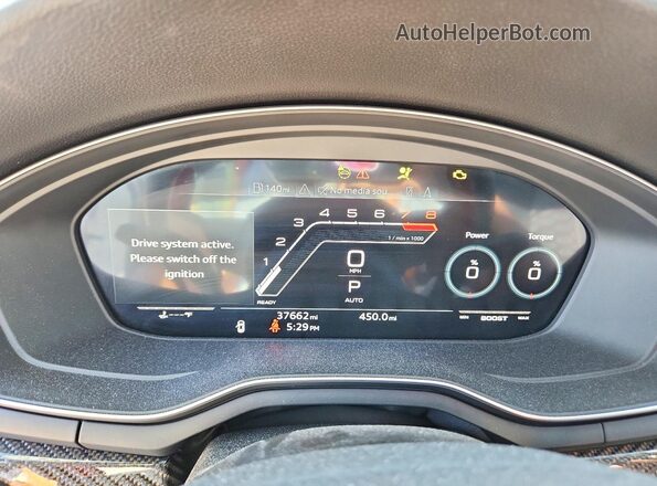 WUAAWCF56MA904963 2021 AUDI RS5 Gray Vista del cuadro de instrumentos