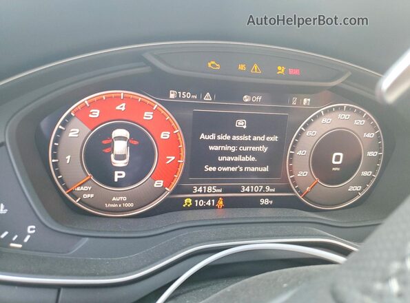 WUABWCF55KA900338 2019 AUDI RS5 Green Вид щитка приладів