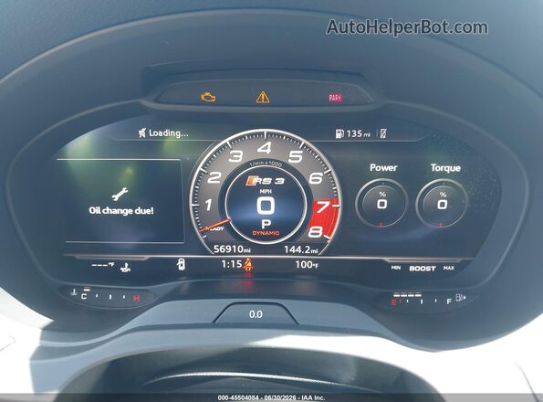 WUABWGFF3J1905732 2018 AUDI RS3 Orange Widok tylnych siedzeń