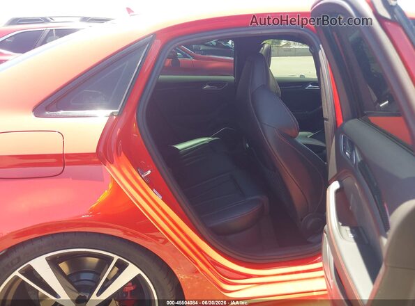 WUABWGFF3J1905732 2018 AUDI RS3 Orange Widok naklejki z numerem VIN