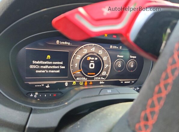 WUABWGFF8LA901968 2020 AUDI RS3 Gray Widok zestawu wskaźników